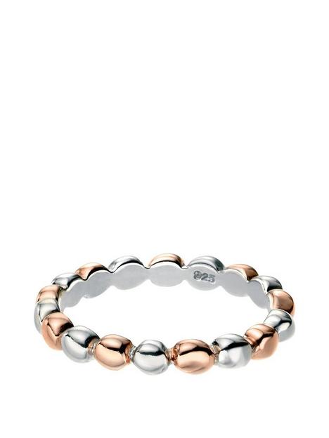 the-love-silver-collection-ball-band-ring-with-rose-gold-detail