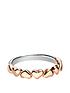  image of the-love-silver-collection-rose-gold-multi-heart-ring