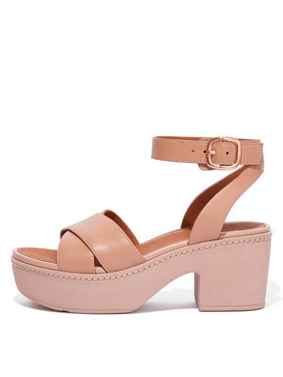 front image of fitflop-pilar-crossover-leather-ankle-strap-platforms