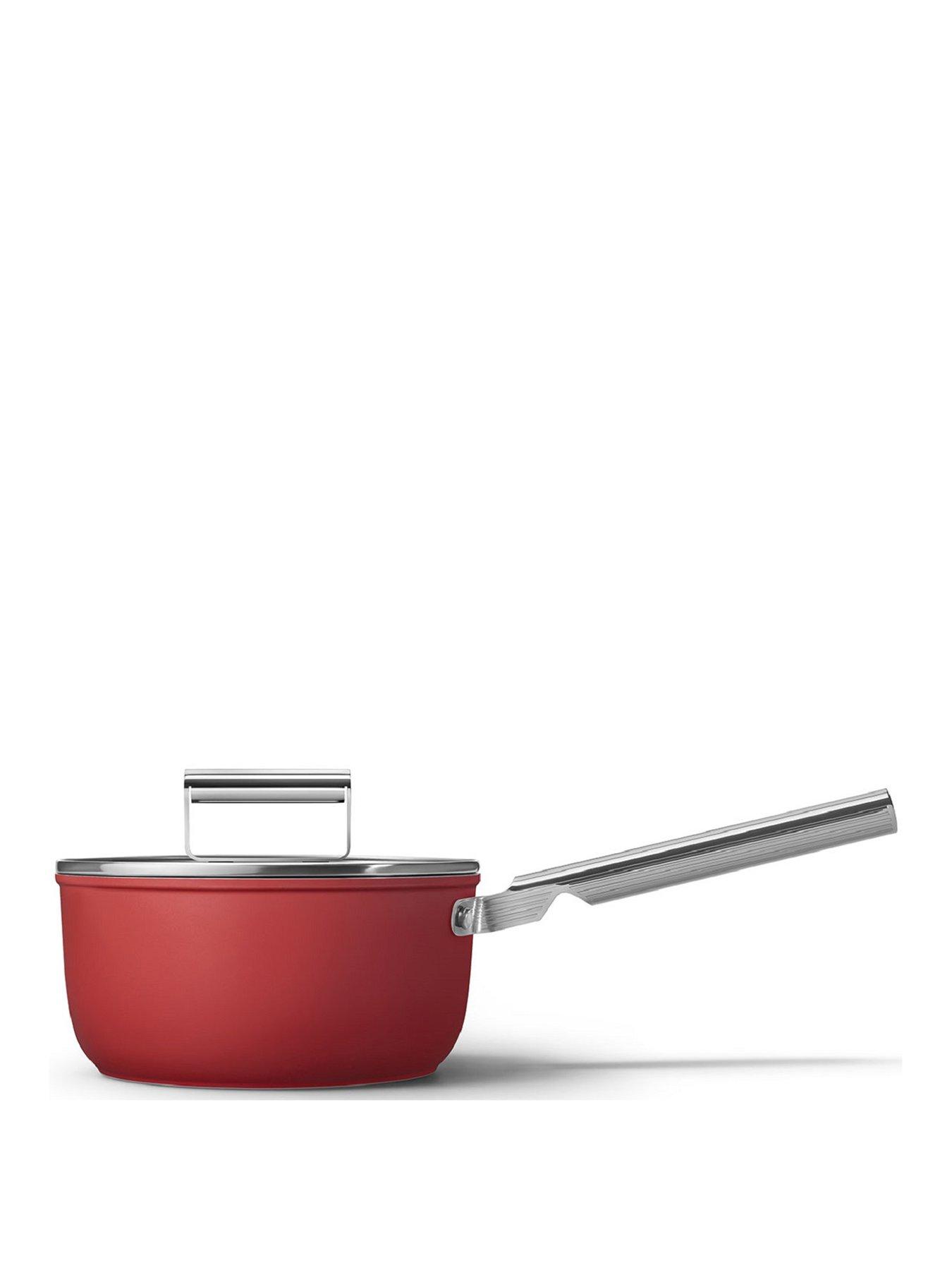 Product photograph of Smeg Sauce Pan 20cm With Lid from very.co.uk
