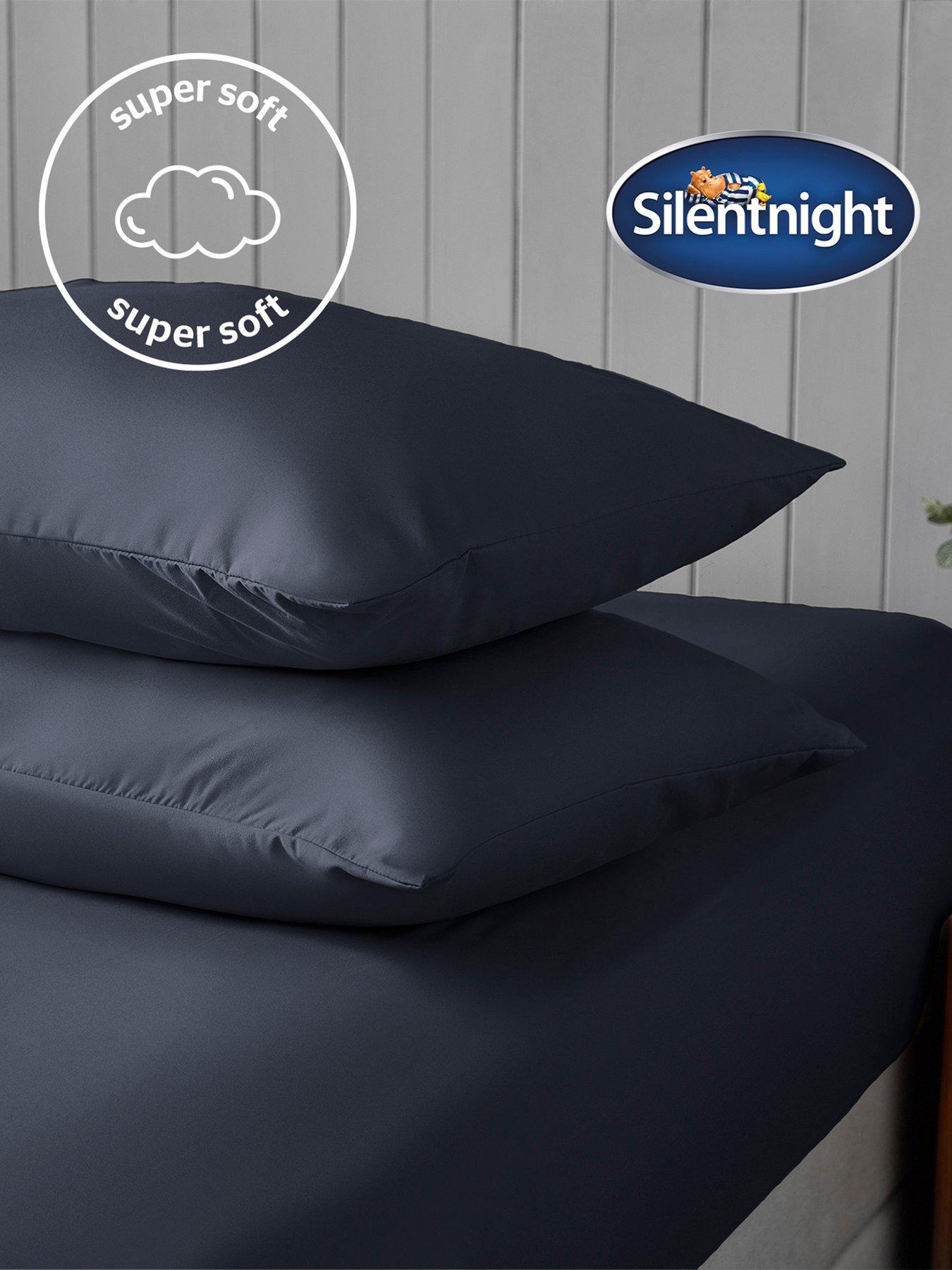 Product photograph of Silentnight Supersoft Plain Dye Pillowcase - Navy from very.co.uk