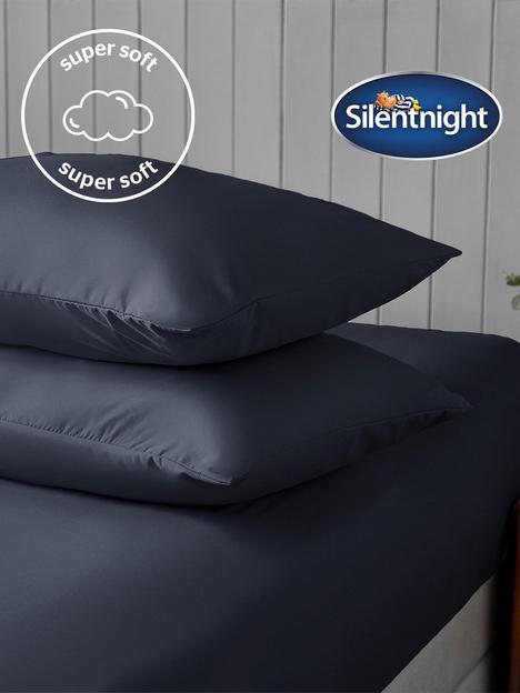 silentnight-supersoft-plain-dye-pillowcase-navy
