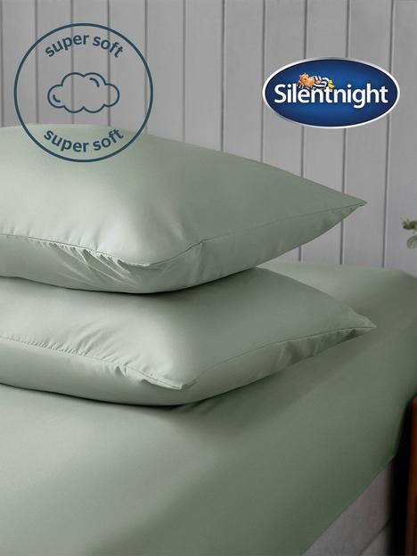 silentnight-supersoft-plain-dye-pillowcase-sage