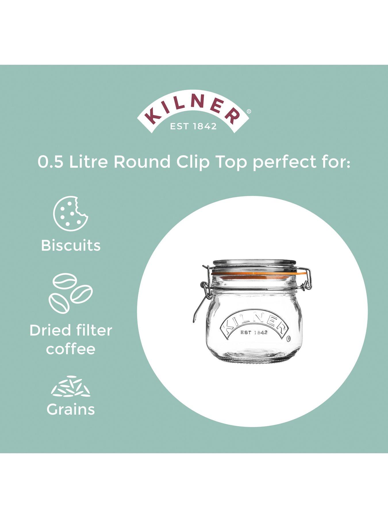 Image 4 of 6 of KILNER Set Of 3 Clip Top Round Jars