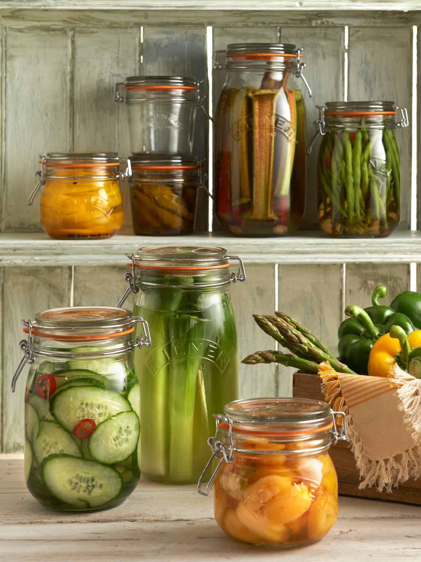 Image 5 of 6 of KILNER Set Of 3 Clip Top Round Jars