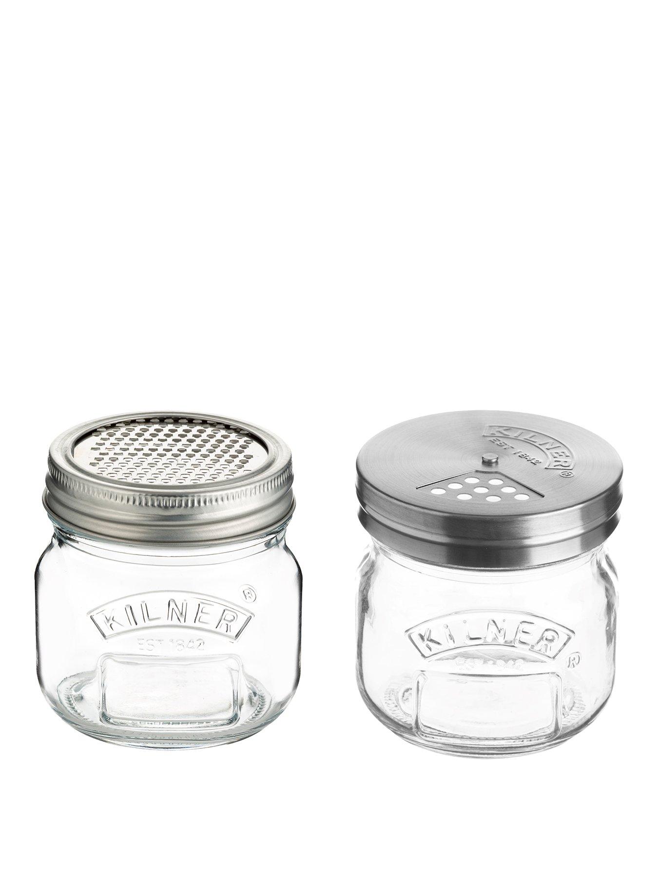 KILNER Set Of 2 Jars Fine Grater & Shaker Jar very.co.uk