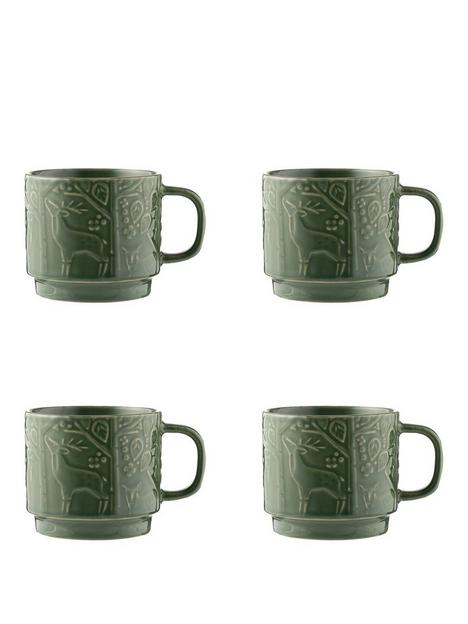 mason-cash-in-the-forest-set-of-4-green-mugs