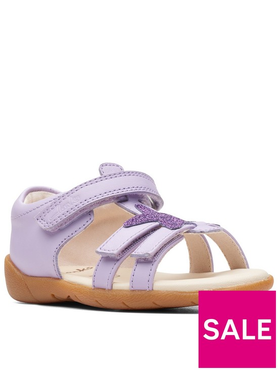 front image of clarks-toddler-zora-summer-sandal