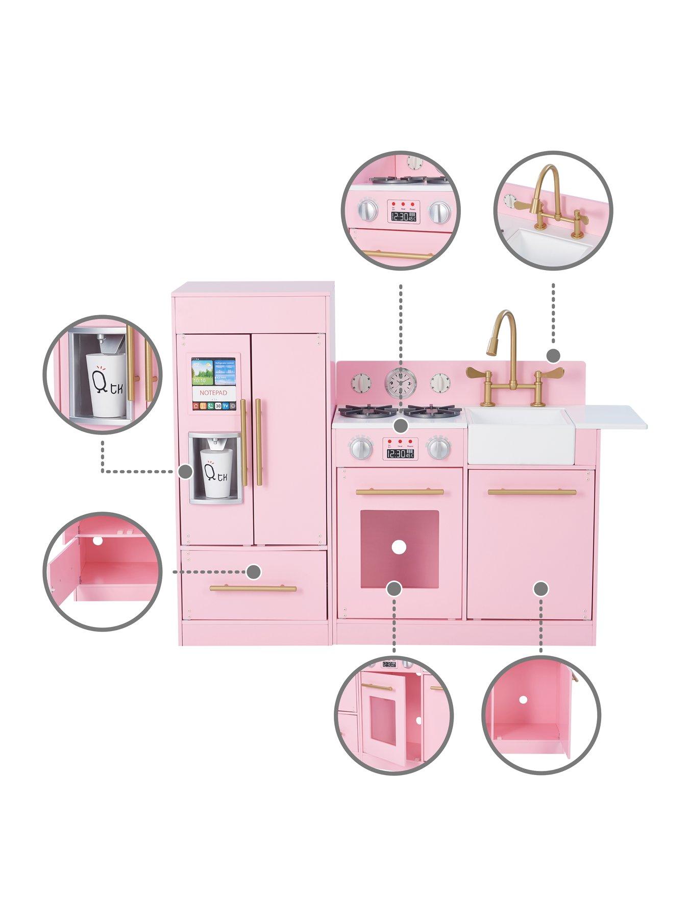 Image 3 of 6 of Teamson Kids Little Chef Charlotte Modern Play Kitchen - Pink / Gold