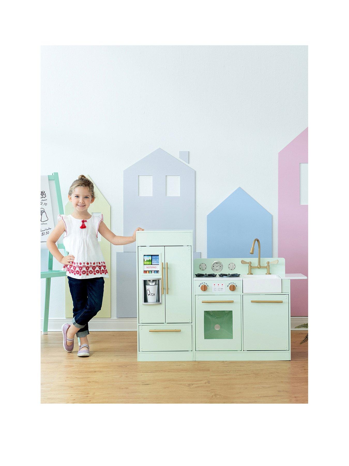 Teamson Kids Little Chef Charlotte Modern Play Kitchen Mint Gold   UGDCE SQ1 0000000099 N A SLf