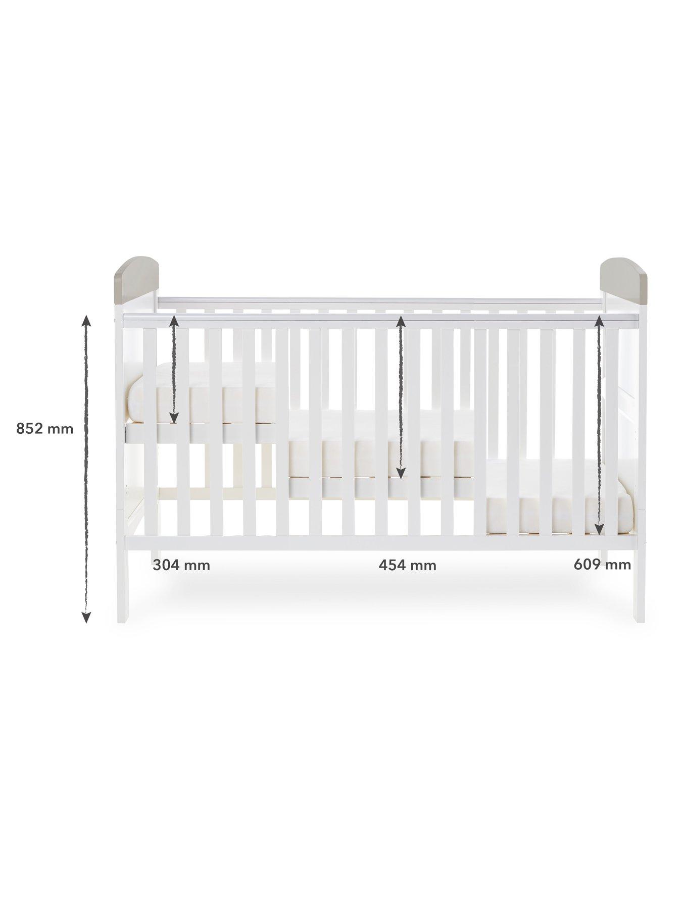 Standard cot size clearance uk