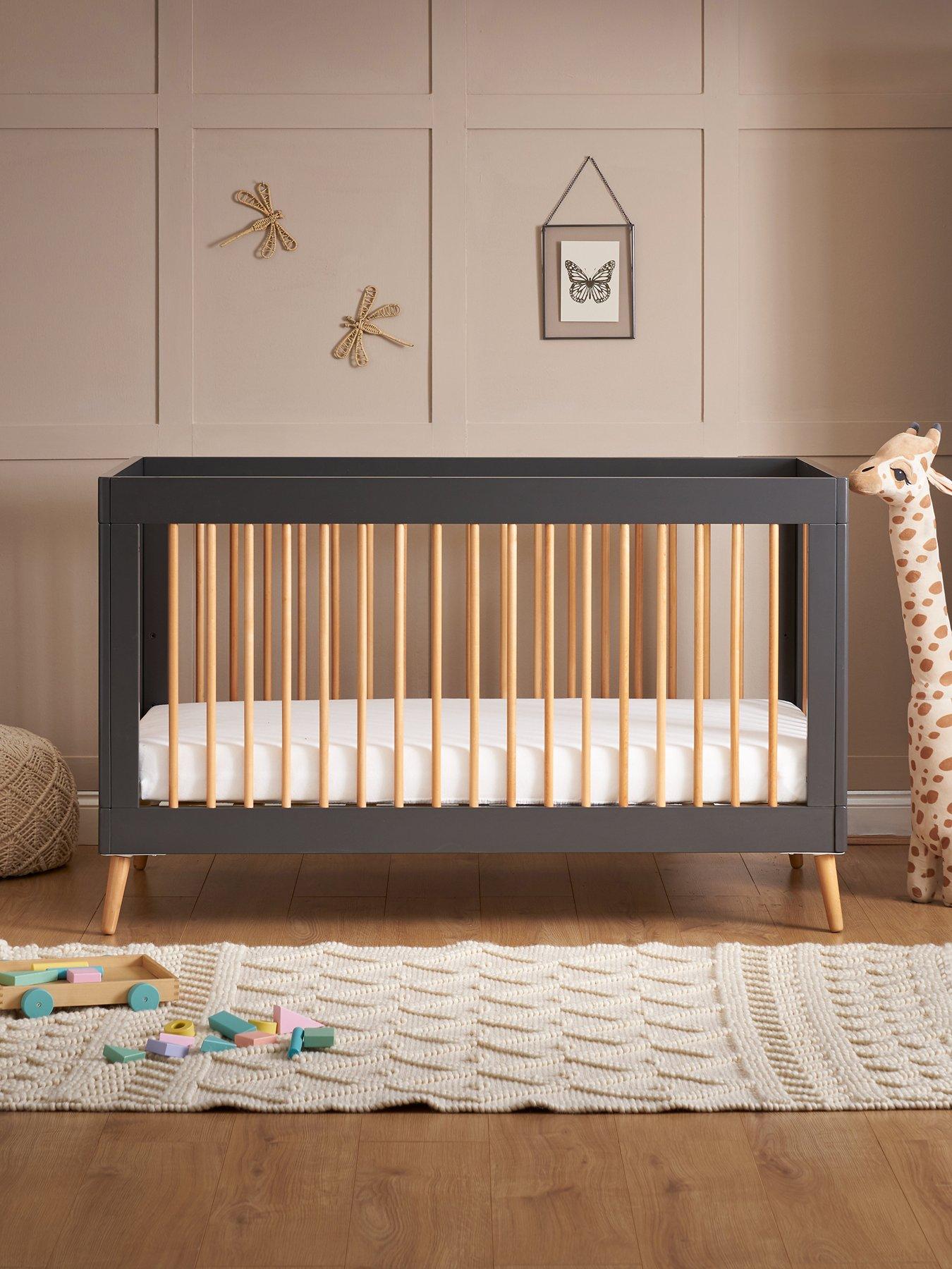 Product photograph of Obaby Maya Slate Cot Bed from very.co.uk