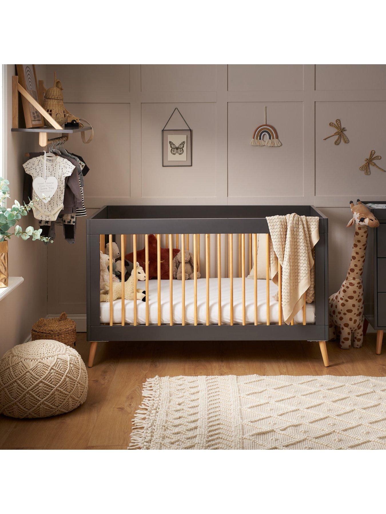 Product photograph of Obaby Maya Slate Cot Bed from very.co.uk