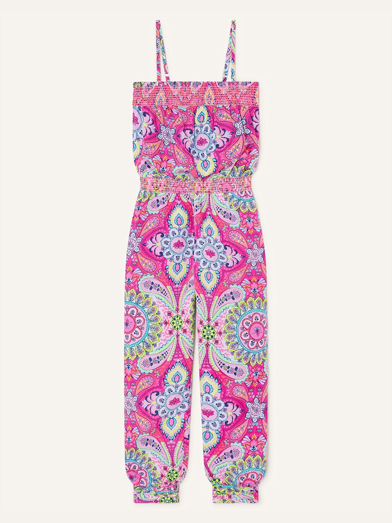 Girls Clothes Girls S.e.w. Paisley Print Jumpsuit - Pink