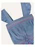  image of monsoon-girls-sew-chambray-frill-shoulder-playsuit-blue