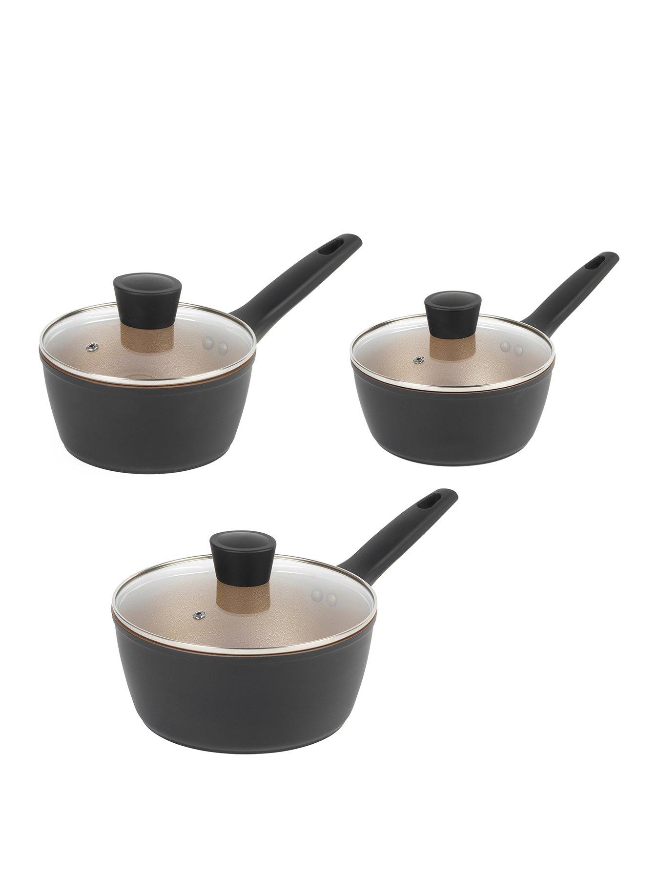 Product photograph of Russell Hobbs Opulence Saucepan 3pc Saucepan Set from very.co.uk