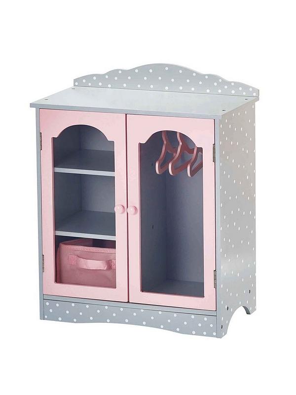 Image 4 of 6 of Teamson Kids Olivia's Little World - Polka Dots Doll Fancy Closet with 3 Hangers