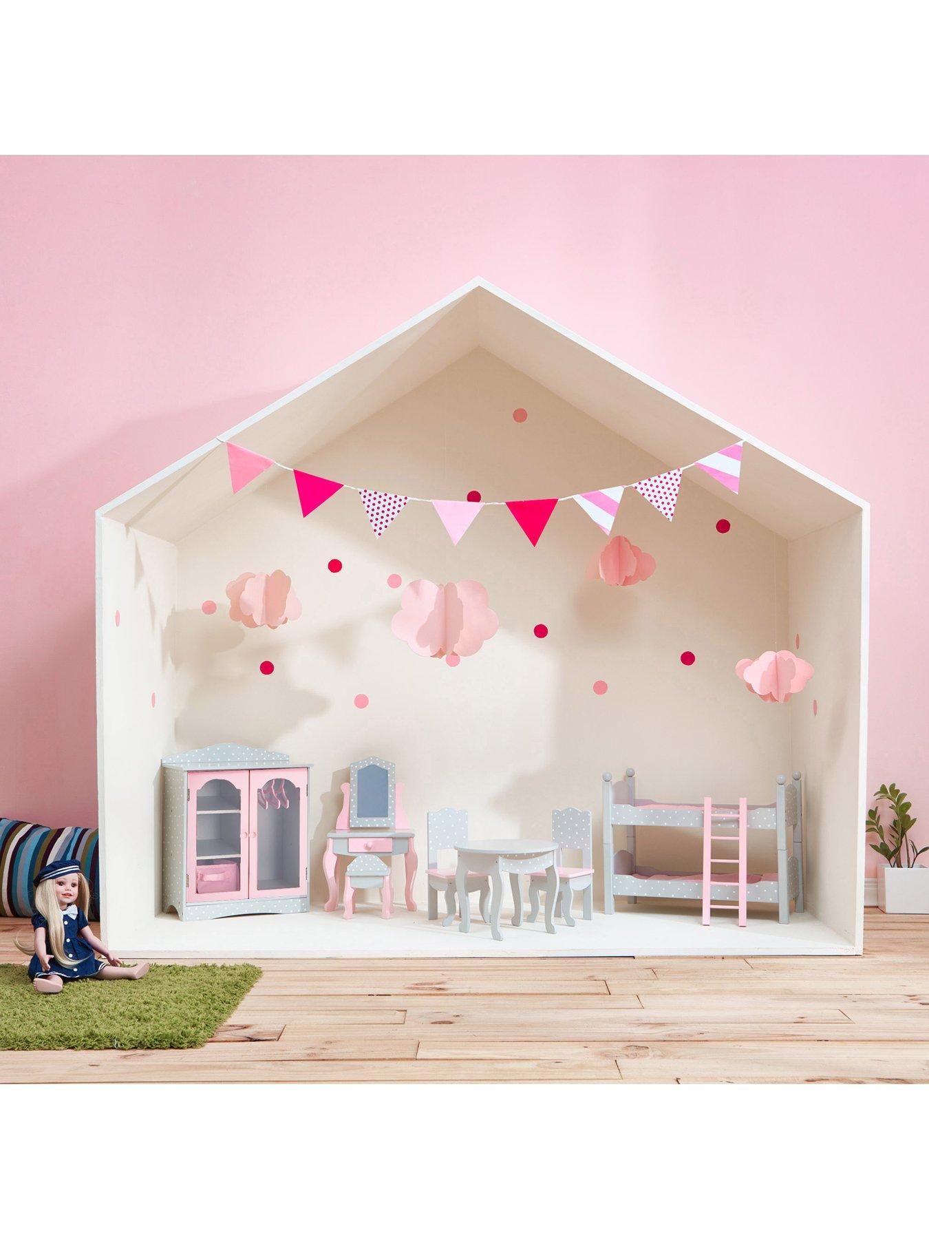 Olivia's Little World Kids Wooden Baby Doll Wardrobe Toy, Closet with –  Teamson UK