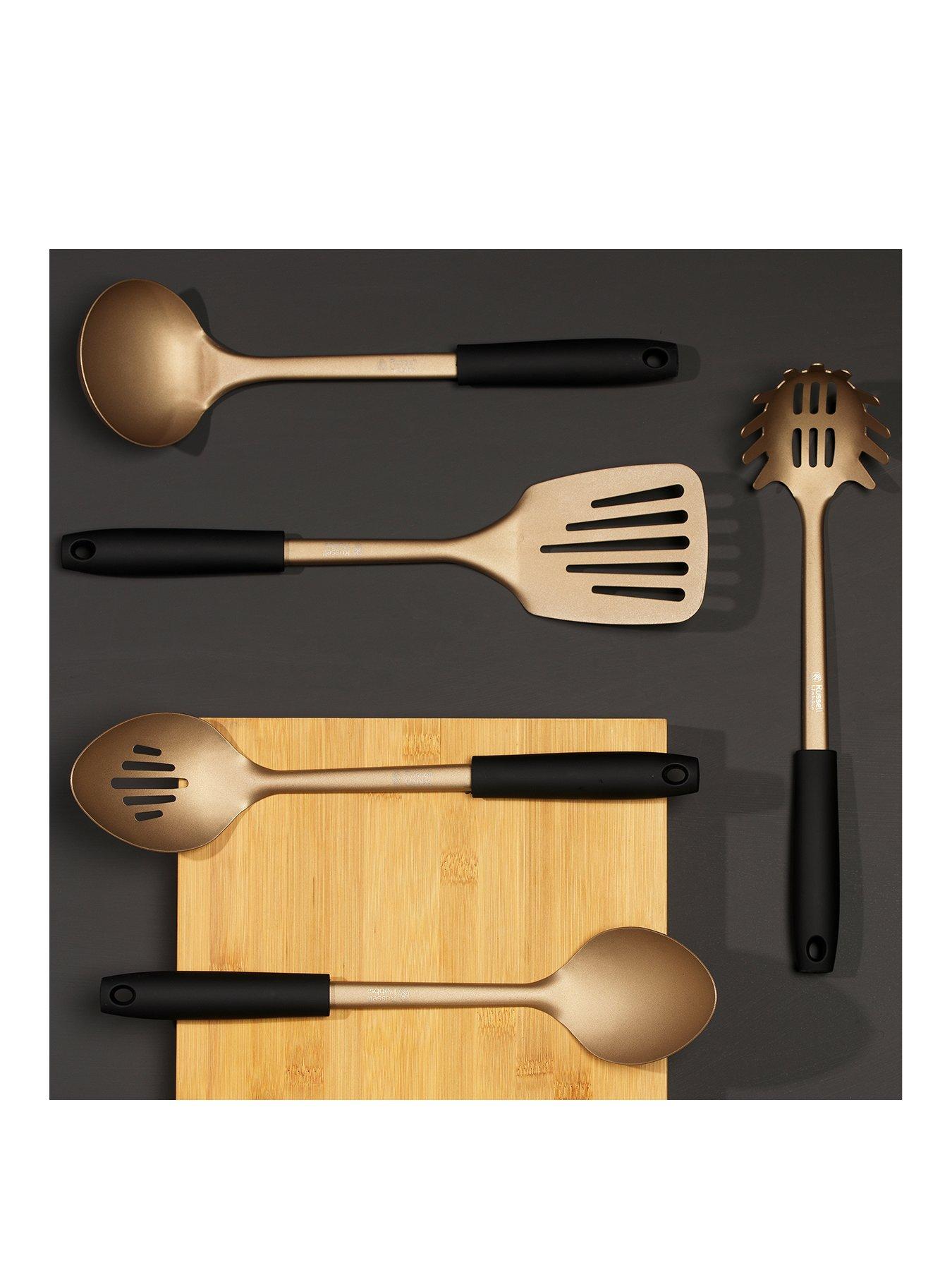 Product photograph of Russell Hobbs Opulence 5 Piece Kitchen Utensil Set from very.co.uk