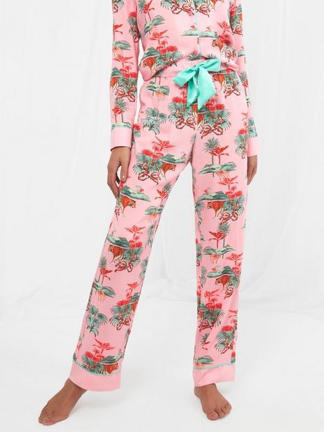 joe-browns-boutique-tiger-print-pj-trousers--pink-multi
