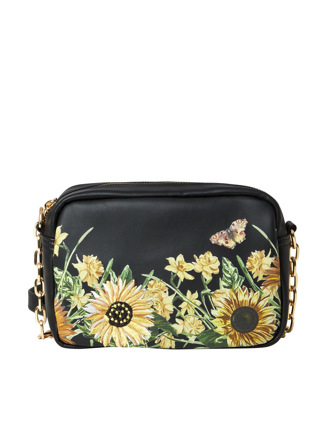Bags & Purses Evening Sunflower Embroidered Bag -black Multi