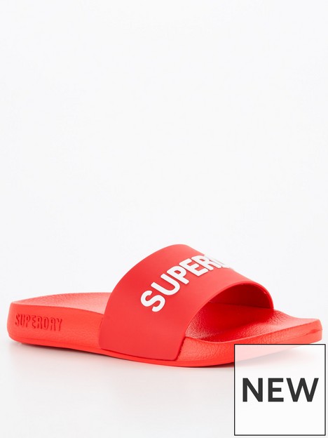 superdry-logo-pool-slide-coral