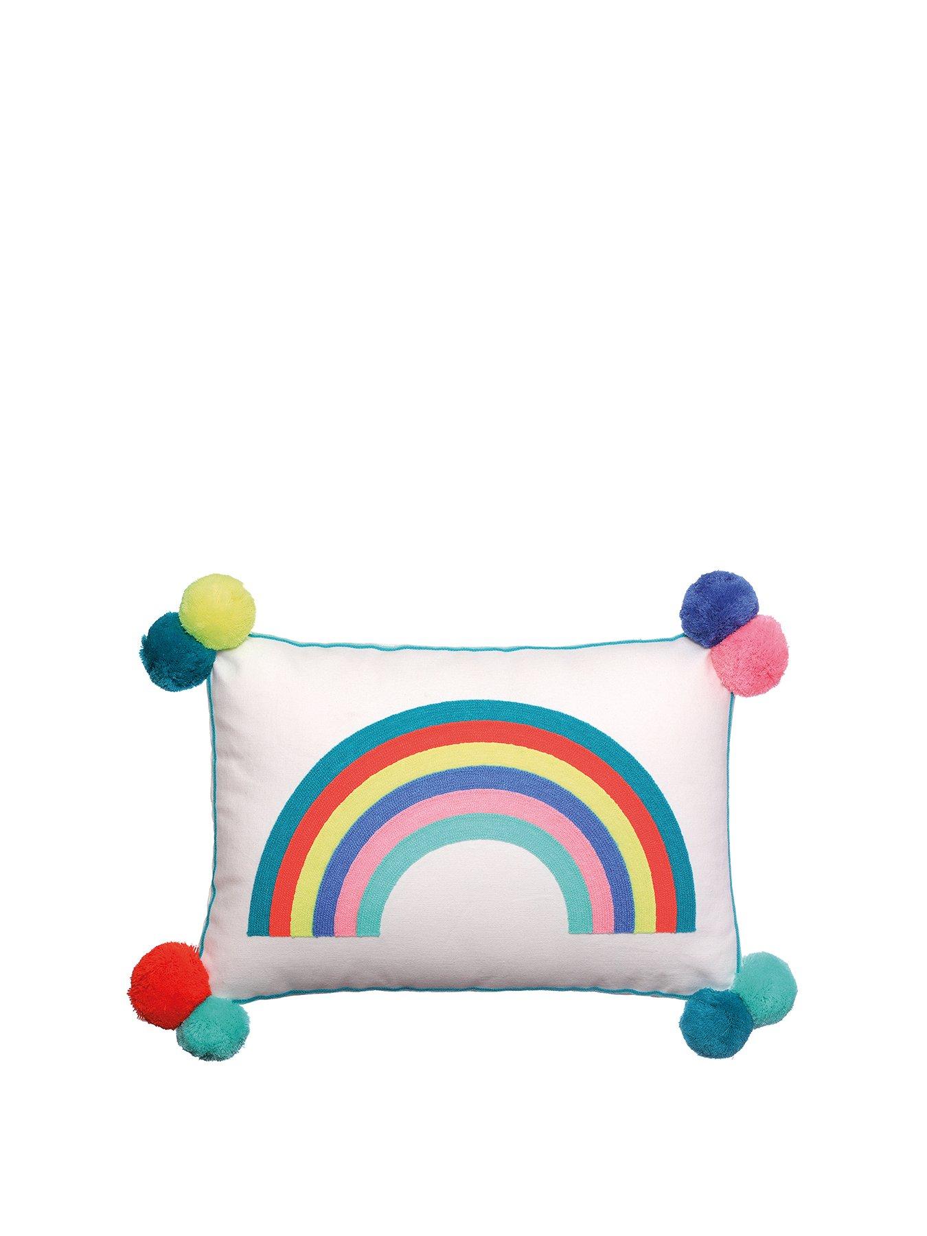 Product photograph of Bombay Duck Over The Rainbow Embroided Cushion from very.co.uk