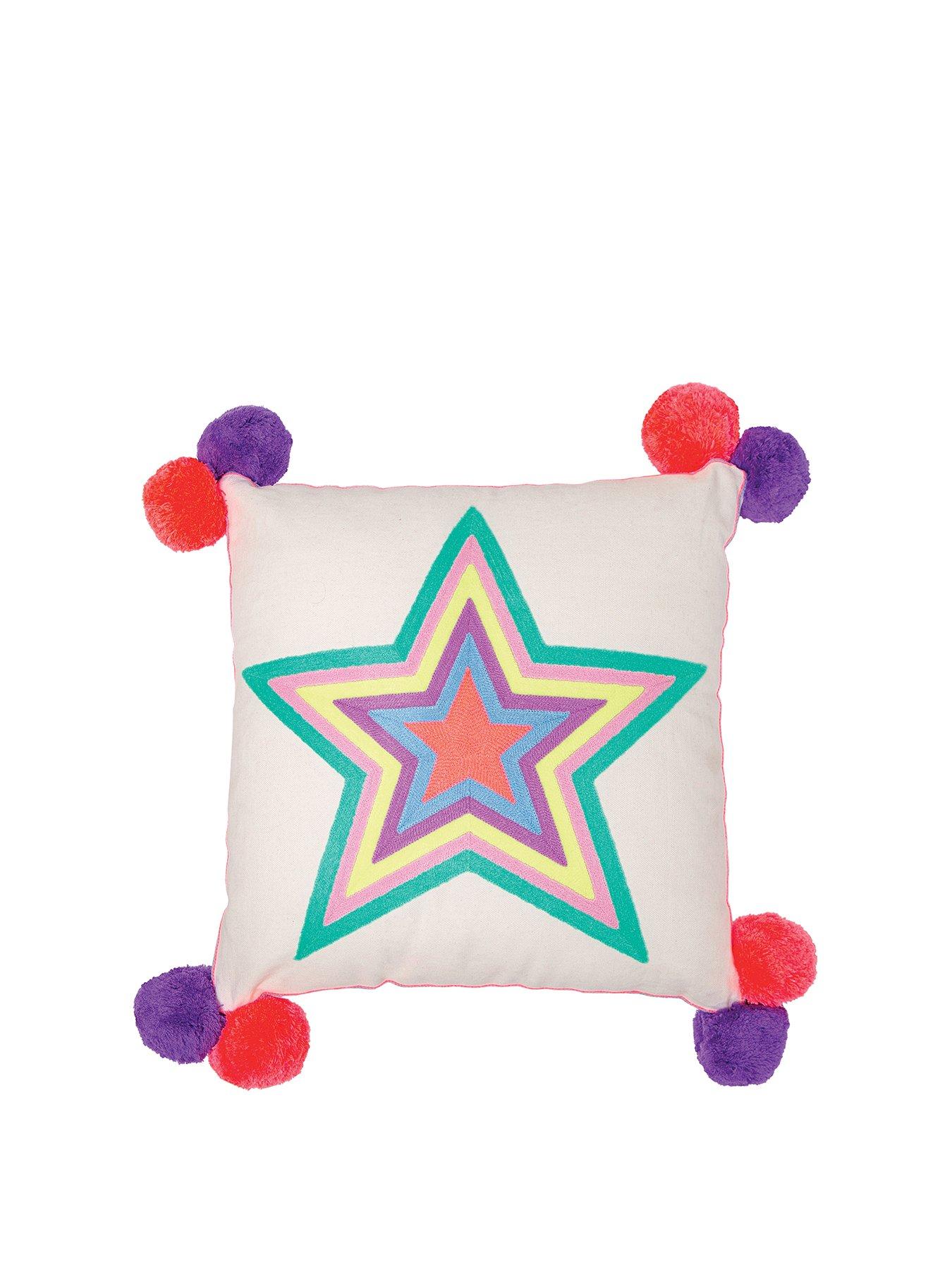 Product photograph of Bombay Duck What A Star Embroidered Cushion from very.co.uk