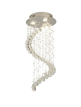Product photograph of Spiral Droplet Chandelier from very.co.uk