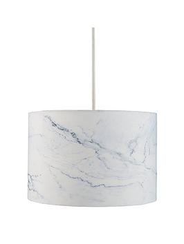 Product photograph of Very Home Jesse Marble Lamp Shade from very.co.uk