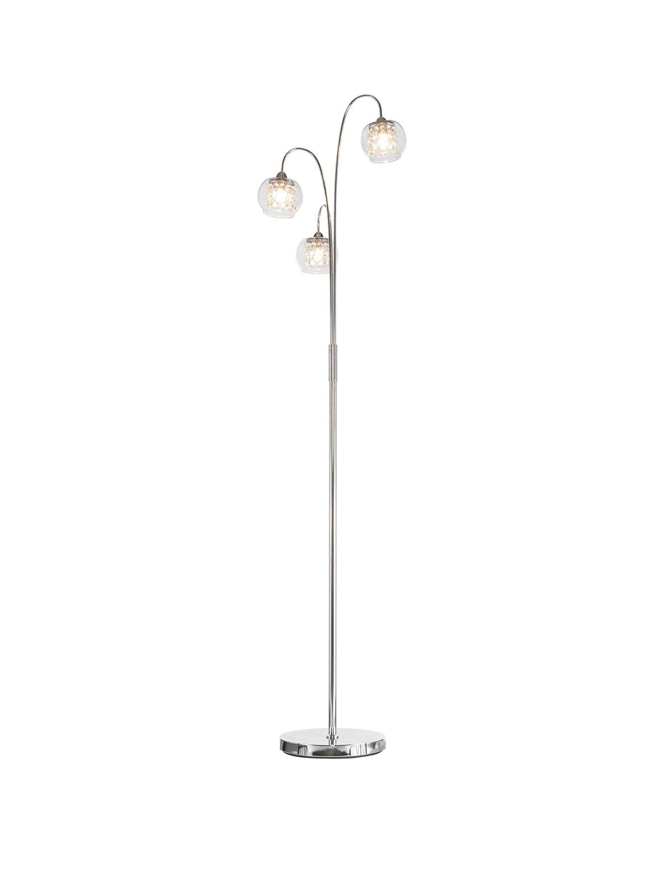 Product photograph of Cloche 3 Lights Floor Lamp from very.co.uk