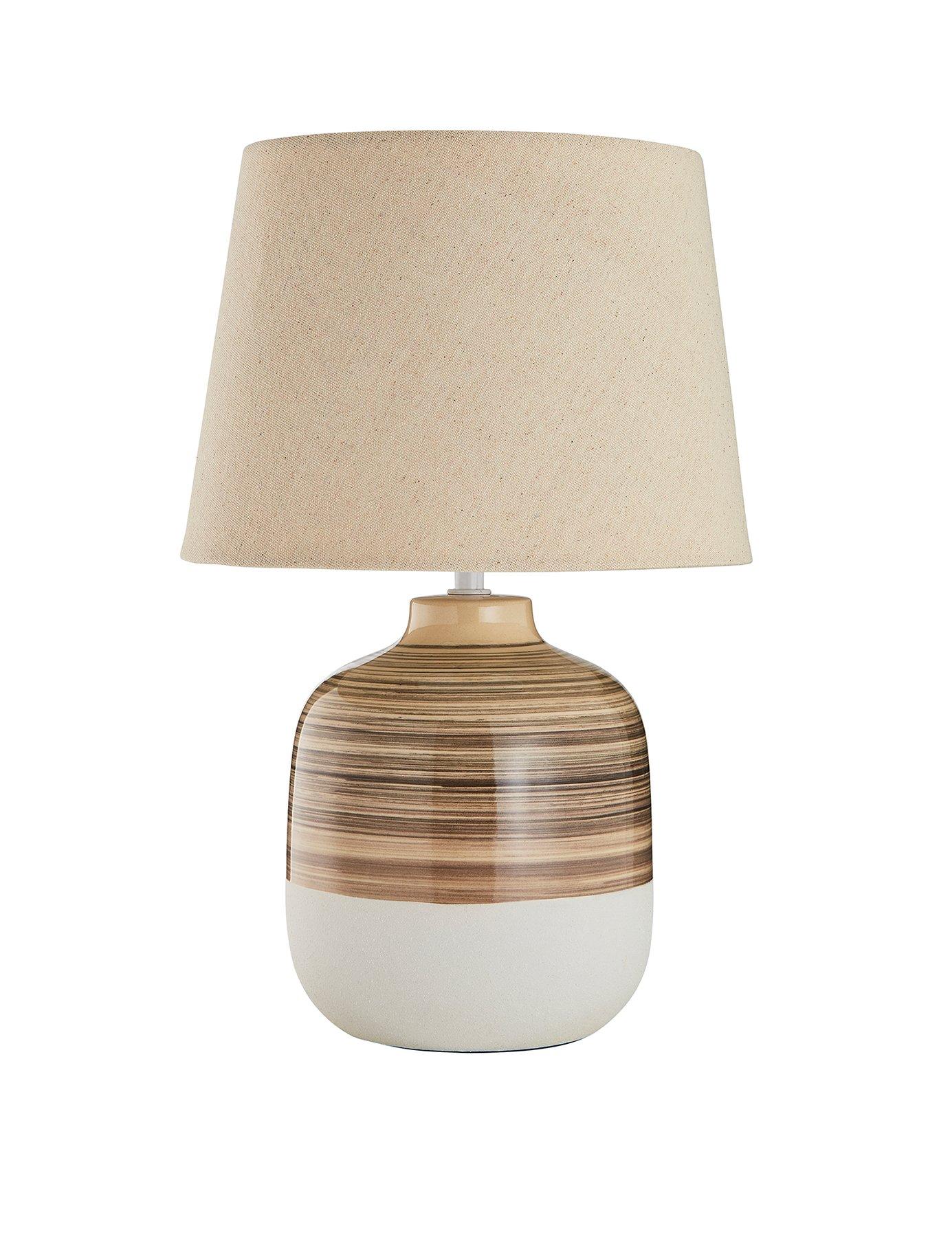 Product photograph of Sander Ceramic Table Lamp from very.co.uk