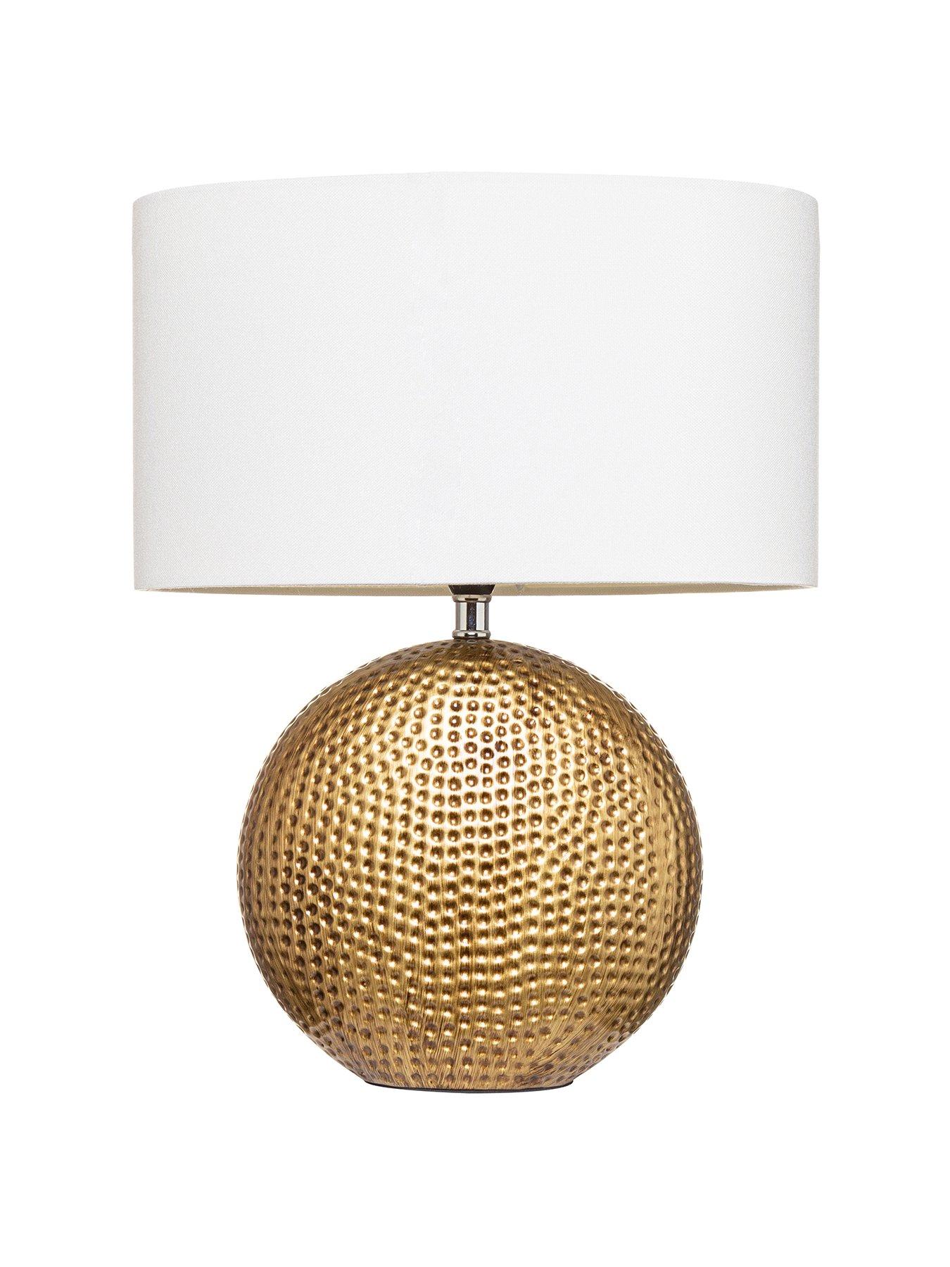Product photograph of Large Circle Hammer Ceramic Table Lamp from very.co.uk