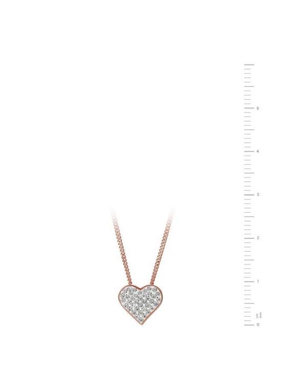 back image of evoke-sterling-silver-rose-gold-plated-crystal-pendant-necklace-18-inches