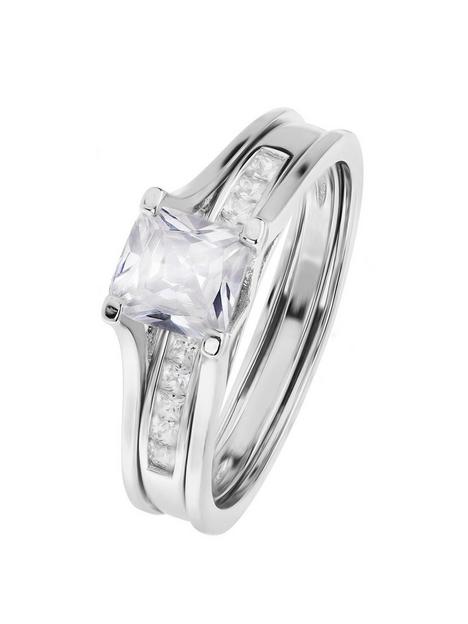 the-love-silver-collection-sterling-silver-rhodium-plated-2-piece-bridal-set-princess-eternity-ring