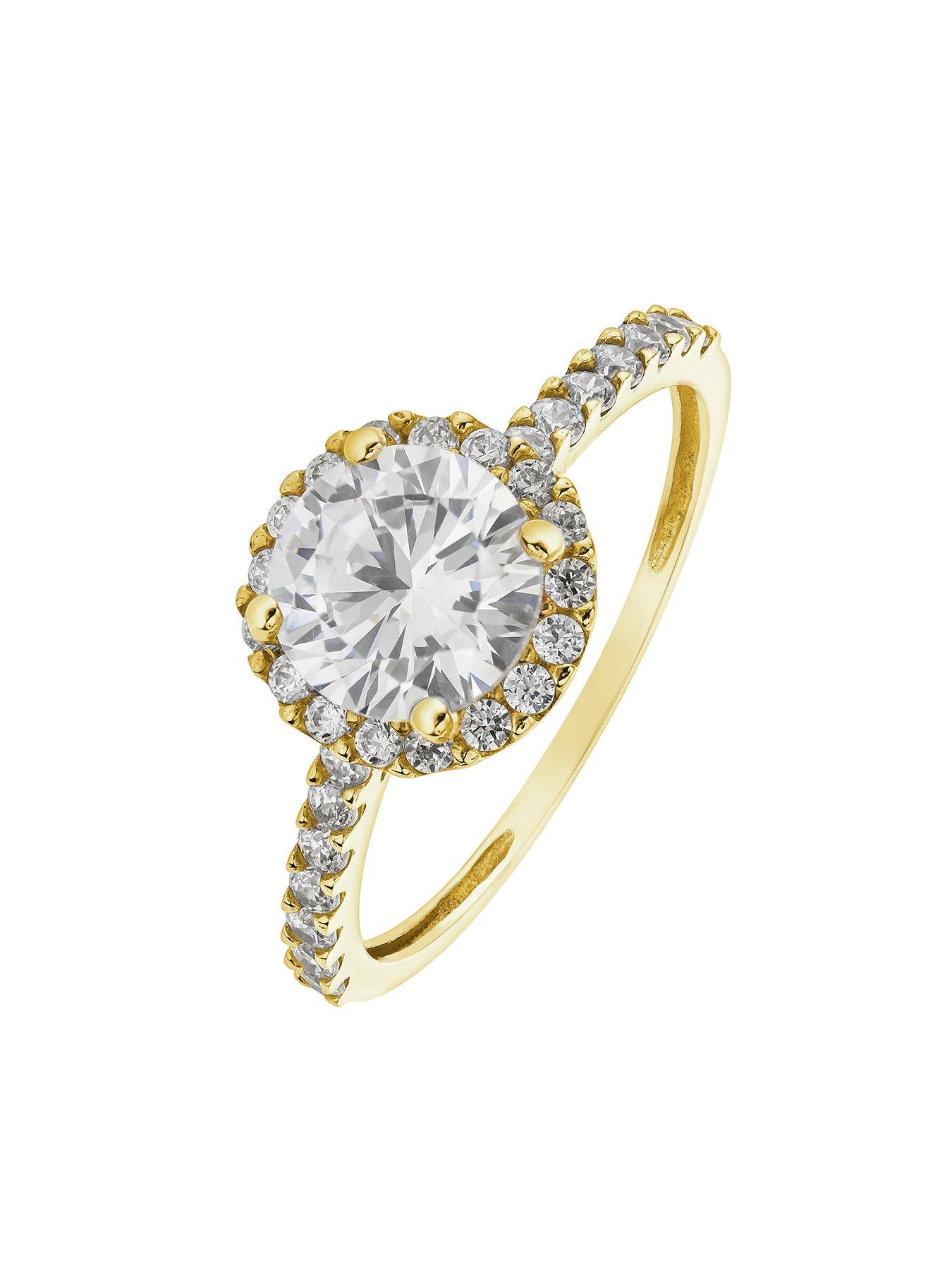 Beautiful cubic zirconia engagement on sale rings