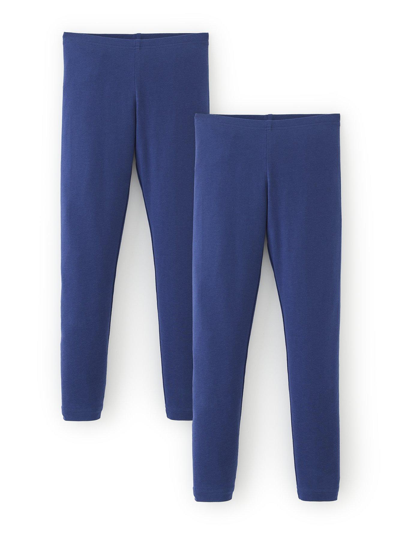 undefined Girls 2 Pack Leggings - Navy