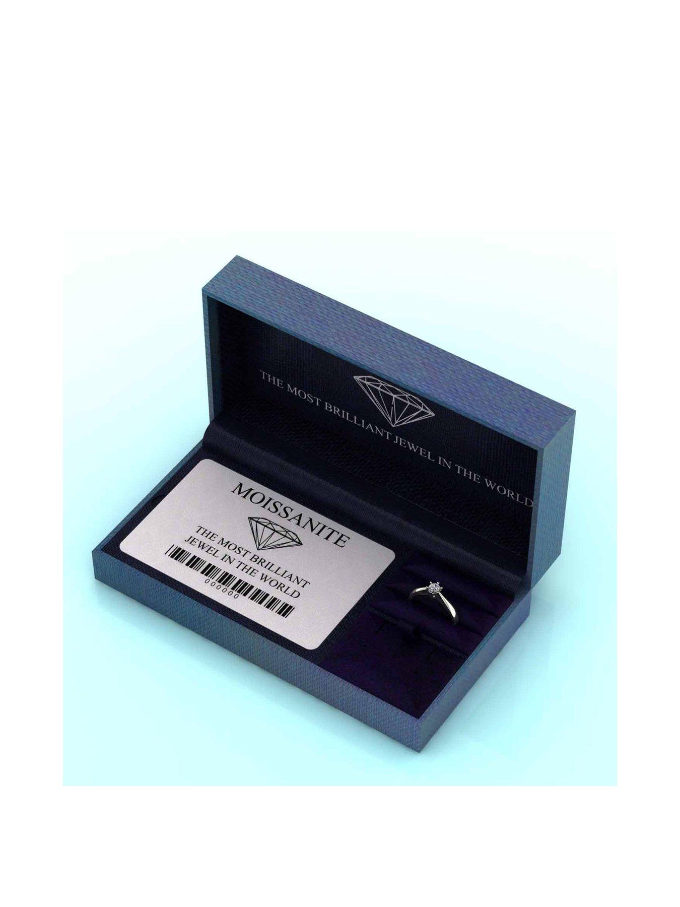 Image 5 of 5 of Moissanite 9ct White Gold 0.25ct Equivalent Stone Solitaire Ring