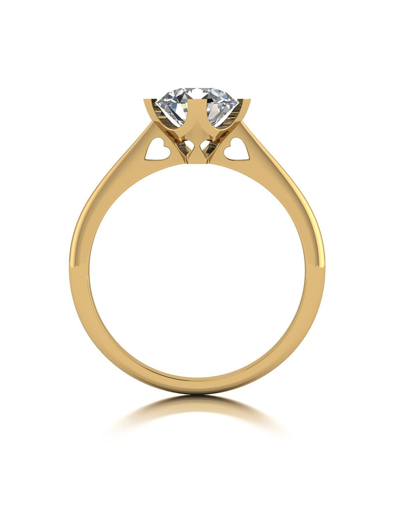 Image 2 of 5 of Moissanite 9ct Yellow Gold 1.25ct Eq Solitaire Ring