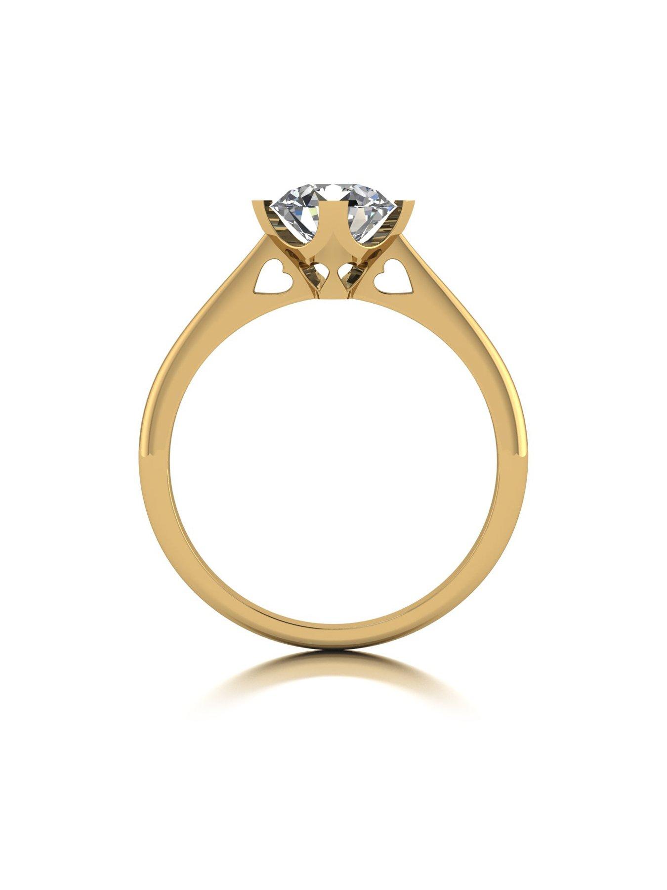 Image 3 of 5 of Moissanite 9ct Yellow Gold 1.25ct Eq Solitaire Ring
