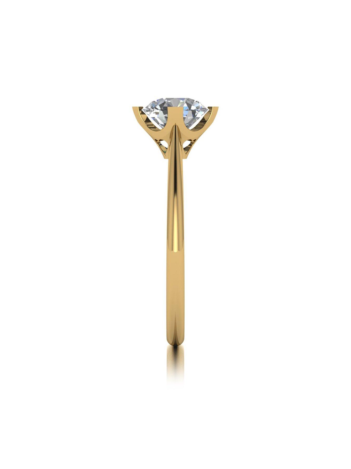 Image 5 of 5 of Moissanite 9ct Yellow Gold 1.25ct Eq Solitaire Ring