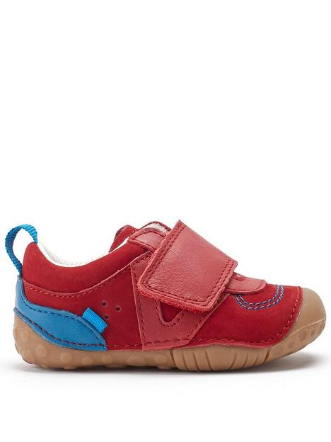 start-rite-chuckle-red-soft-nubuck-leather-easy-riptape-boys-baby-shoes