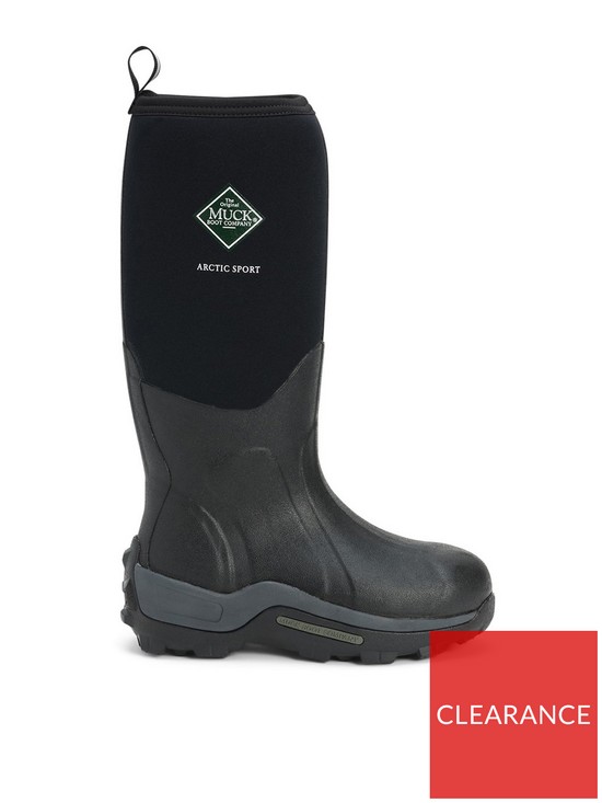 front image of muck-boots-arctic-sport-pull-on-wellington-boot