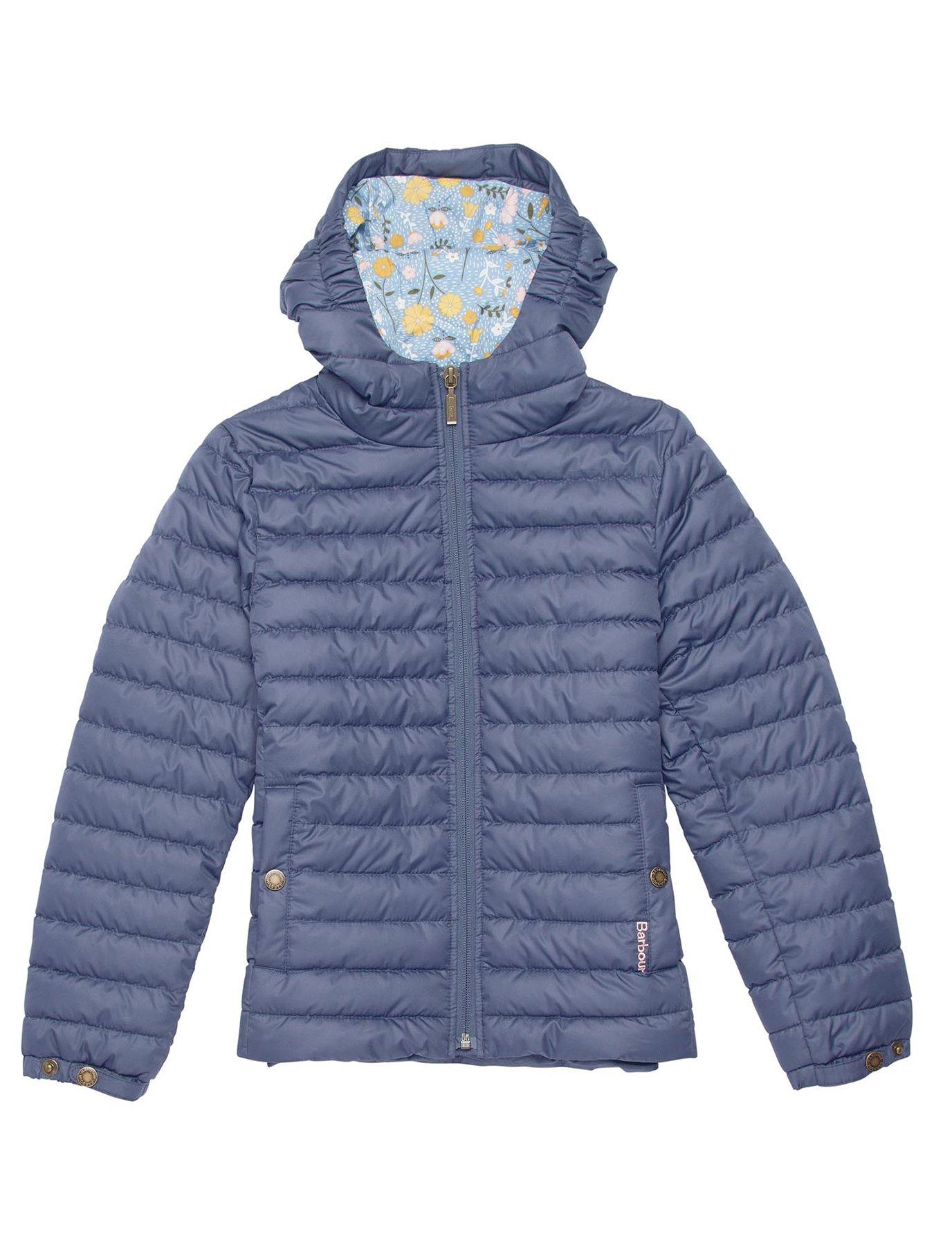 Barbour Girls Cranmoor Quilt Jacket Navy very.co.uk