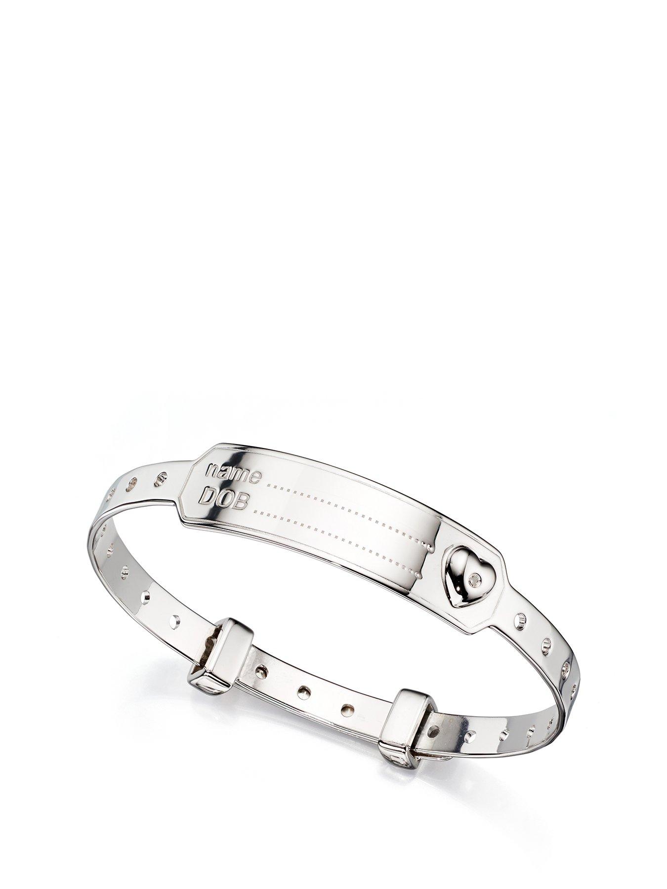 Jewellery & watches Diamond Set Children's Name and Date Identity Bracelet