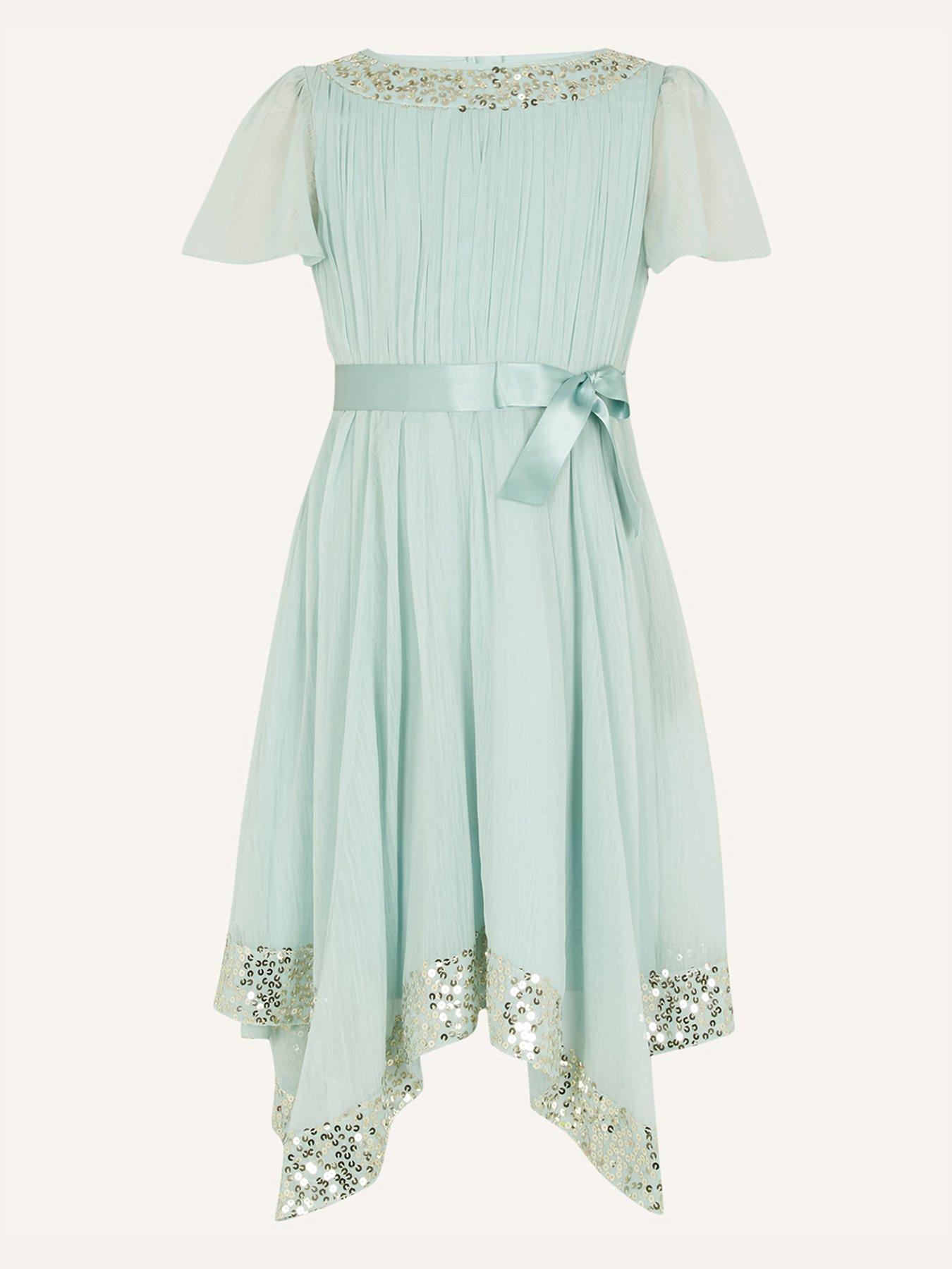  Girls S.e.w. Grace Waterfall Sequin Dress - Green