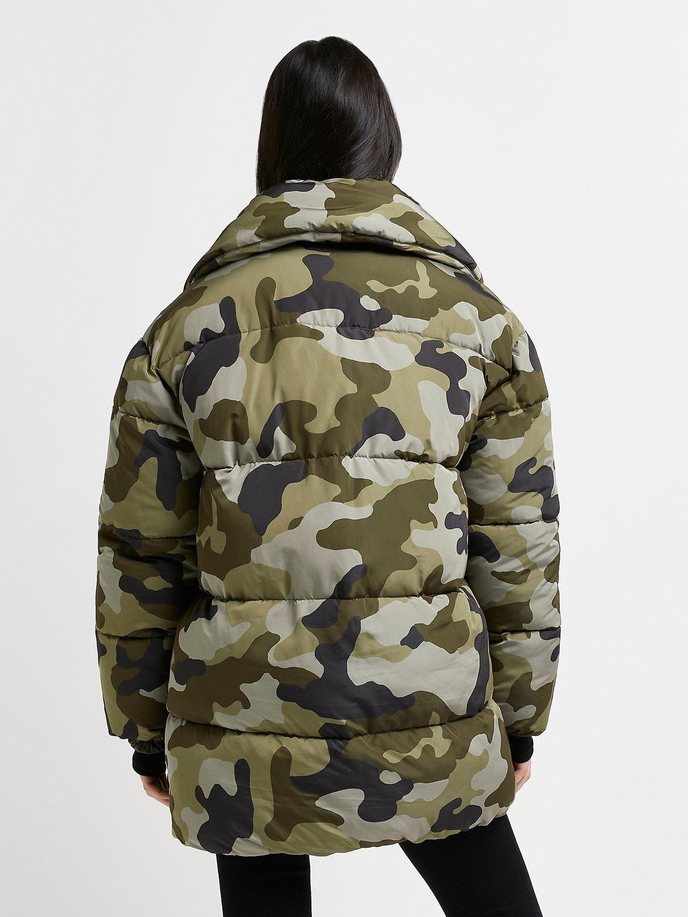 camo print winter jacket