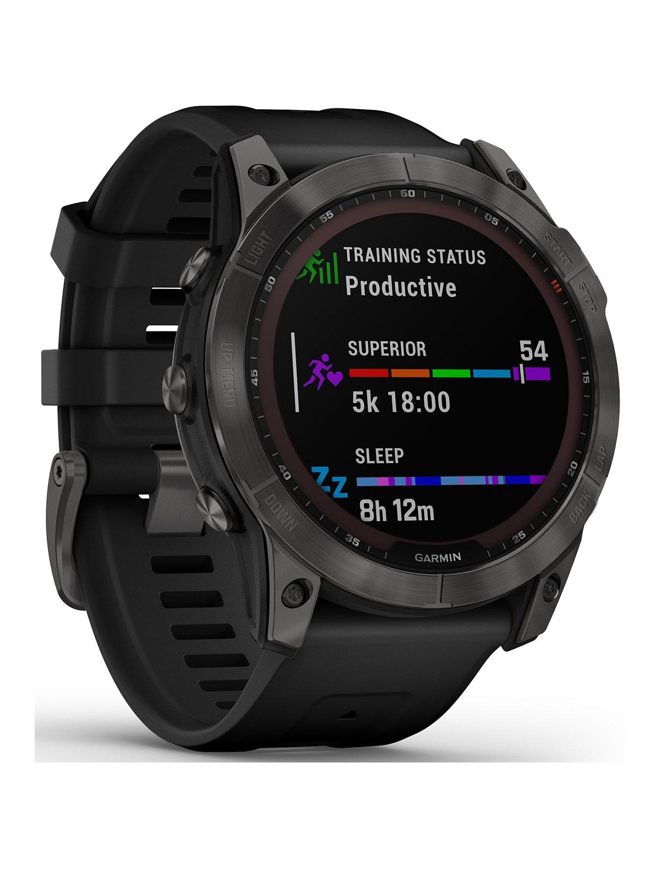 Garmin fenix 7X Solar/Sapphire Solar Multisport GPS Smartwatch w/ LED  Flashlight