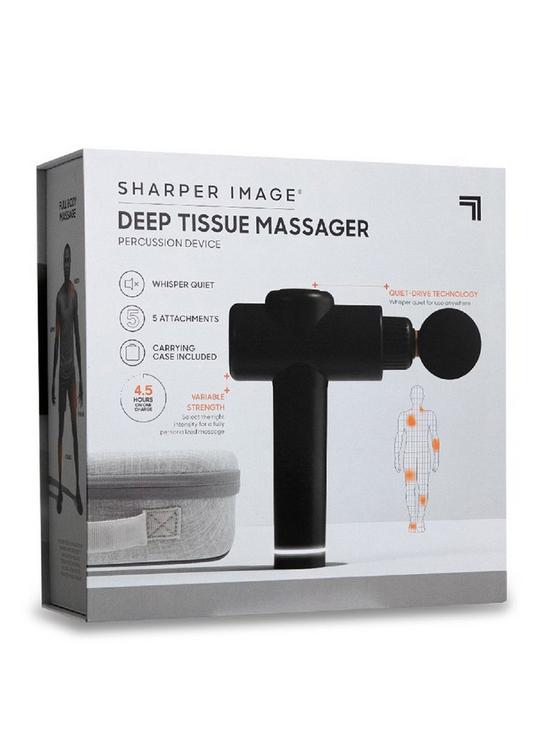 front image of sharper-image-deep-tissue-massage-gun