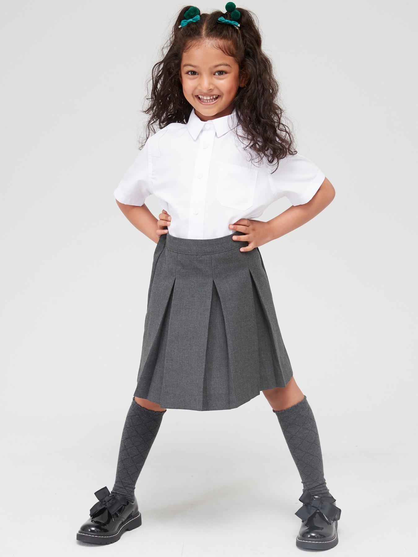 undefined Girls 3 Pack Short Sleeve Blouses - White
